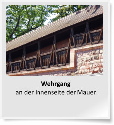 Wehrgang an der Innenseite der Mauer